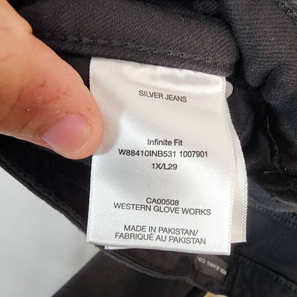 Silver Jeans Size 1XL Black Infinite Fit High Rise Straight Leg Women's Jeans L - Picture 8 of 9